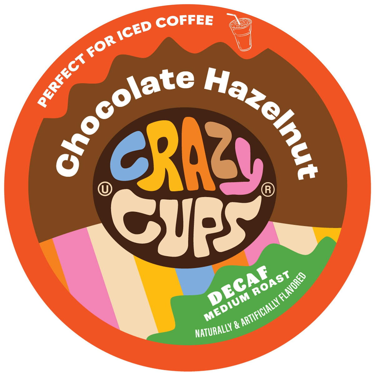 Crazy Cups decaf batter hazelnut pod showing rich flavor without caffeine for evening sipping