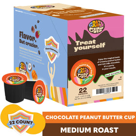 Crazy Cups decaf pod brew image highlights rich aroma during brewing