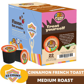 Crazy Cups decaf cinnamon french toast iced-glass ready for refreshing iced coffee.