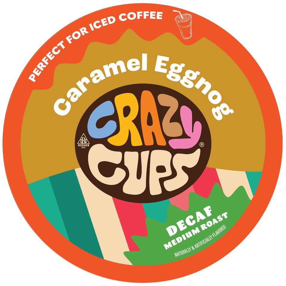 Crazy Cups decaf eggnog pod ready for a cozy holiday cup