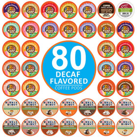 Crazy Cups decaf flavored coffee pods collection for Keurig, offering a diverse flavor lineup