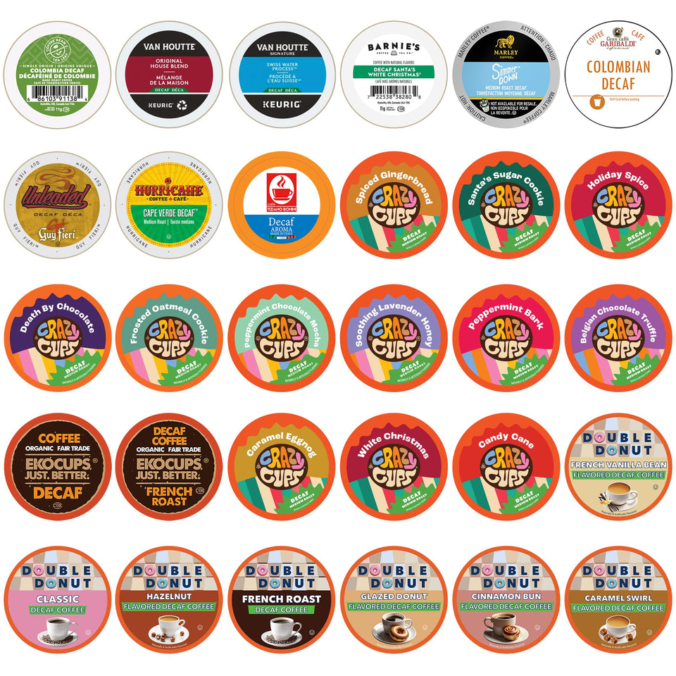 Crazy Cups decaf sampler flavors showcase a colorful range for daily tastings.