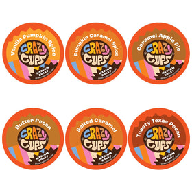 Crazy Cups Fall Coffee Pods Pack Front—perfect for cozy autumn mornings.