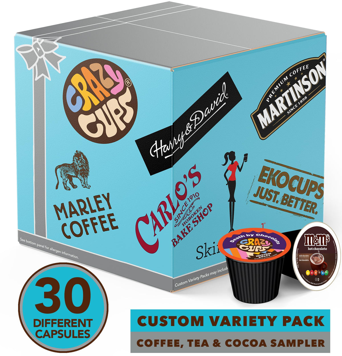 Crazy Cups flavor collection displaying diverse blends for quick, flavorful mornings.