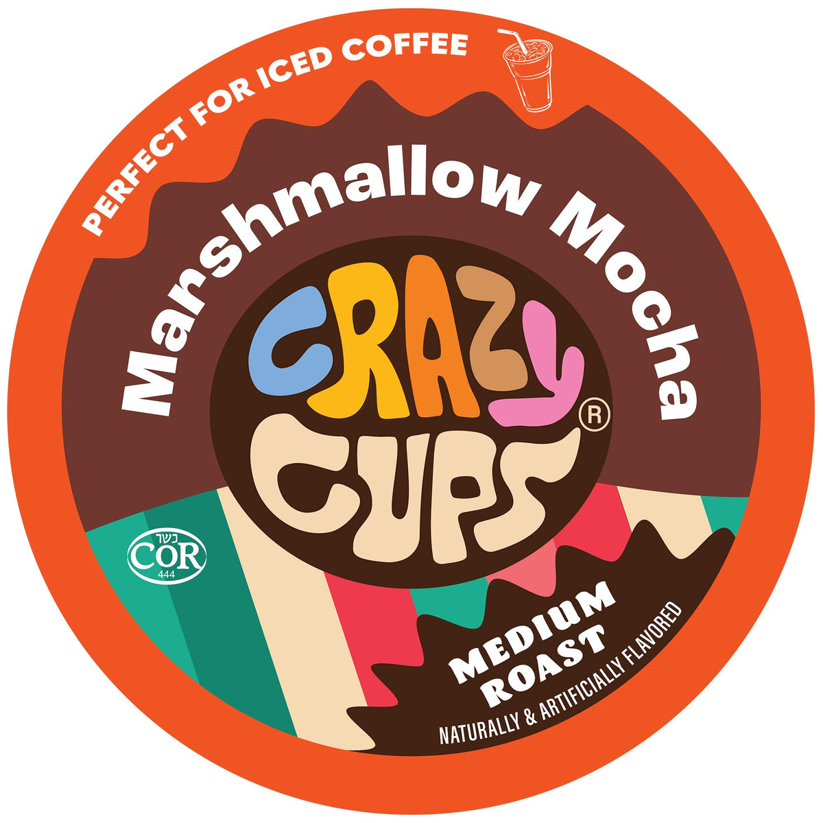 Crazy Cups flavored marshmallow mocha pods for a rich, indulgent coffee experience.
