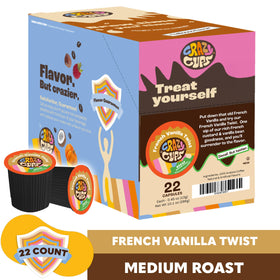 Crazy Cups French Vanilla Decaf Arabica beans deliver a balanced cup