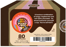 Crazy Cups hot coffee pour shot shows medium roast aroma and smooth finish