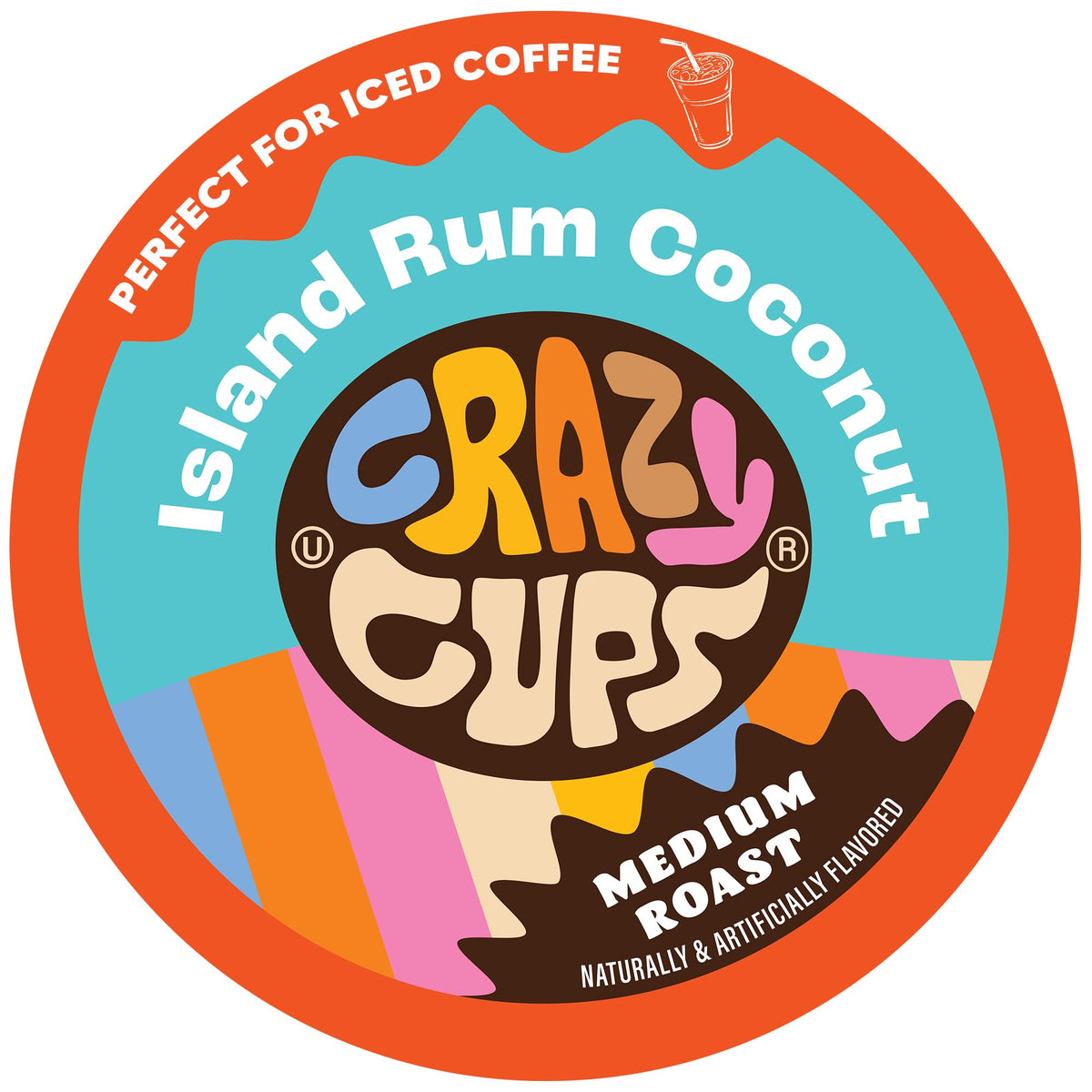 Crazy Cups Island Coconut Rum coffee pod for tropical flavor in every cup