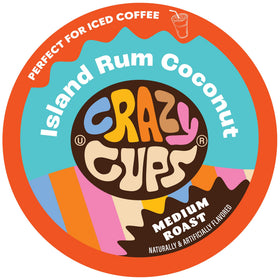 Crazy Cups Island Coconut Rum coffee pod for tropical flavor in every cup