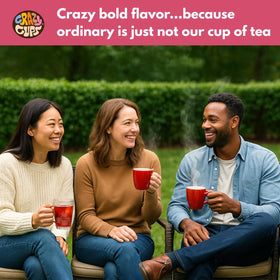 K Cup-compatible Crazy Cups pods brewed with most brewers.