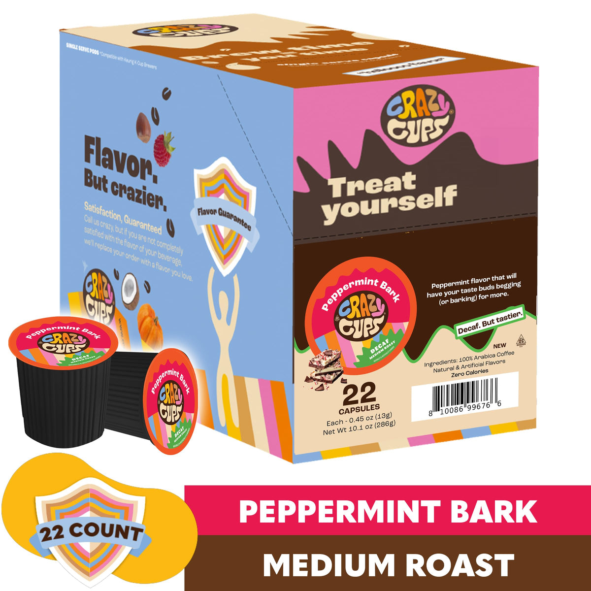Crazy Cups medium roast Keurig pod delivering rich flavor in every cup.