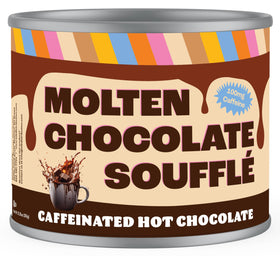 Crazy Cups Molten Chocolate Souffle canister, rich cocoa for cozy moments.
