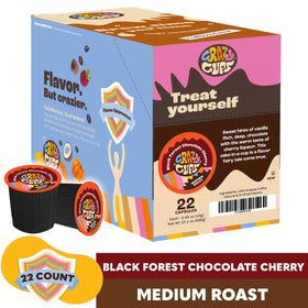 Crazy Cups packaging sleeve highlighting recyclable capsules