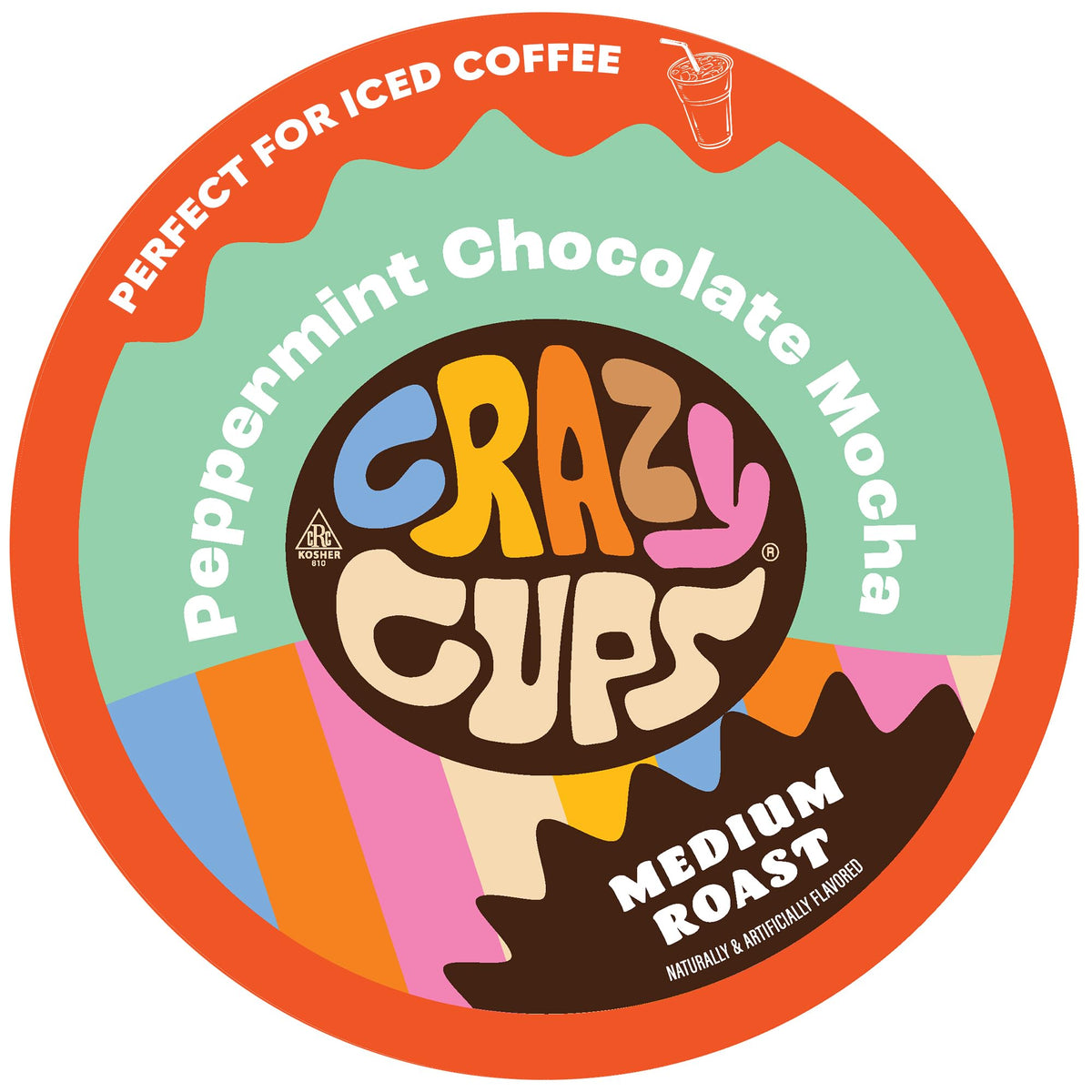Crazy Cups peppermint chocolate mocha capsule ready for Keurig brewing rich flavor