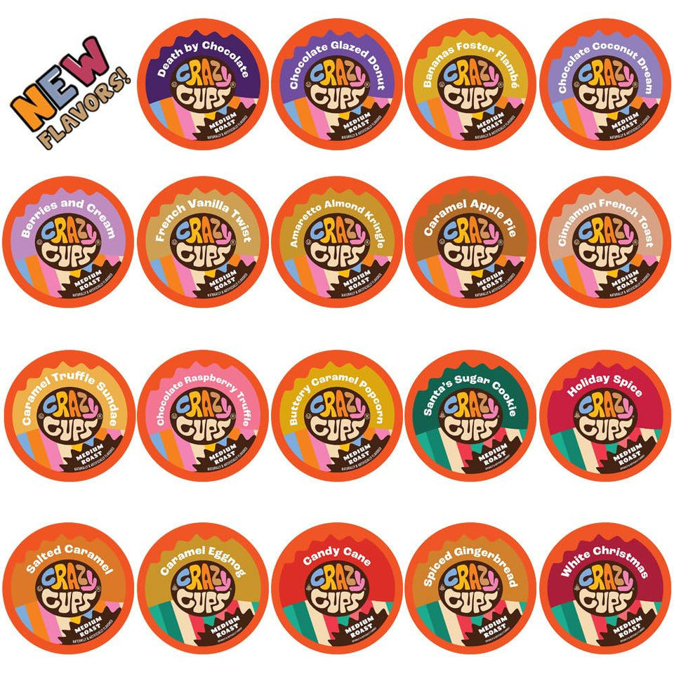 Crazy Cups Salted Caramel coffee pod for Keurig; zero calories per serving