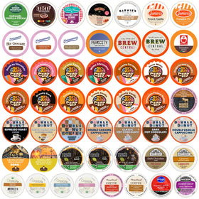 Crazy Cups 50-count variety pack front view for Keurig machines