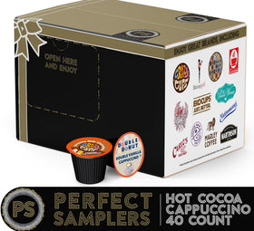 Crazy Cups variety-pack pods display, broad flavor range for shared morning moments.
