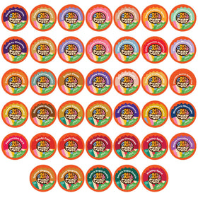 Crazy Cups variety pack sampler displaying multiple decaf flavors for flexible mornings.
