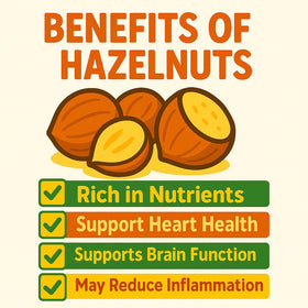 Crazy Nuts whole hazelnuts for snacking and baking.