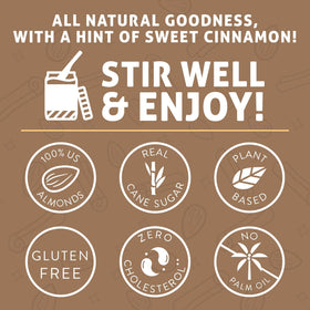 Crazy Richard's Cinnamon Almond Butter bowl reveals creamy swirls ideal for spreads.