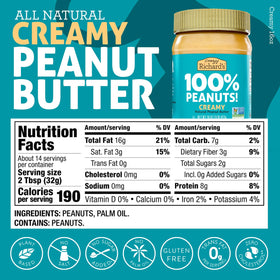 Crazy Richard's creamy peanut butter on a spoon ready for quick bites