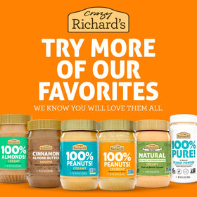 No preservatives and no palm or hydrogenated oils in Crazy Richard's formula.