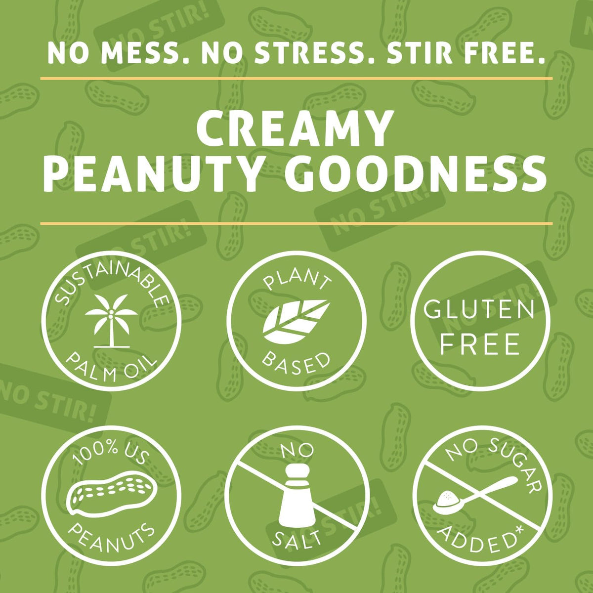 Two-pack Crazy Richard's peanut butter on a pantry shelf for convenient storage.