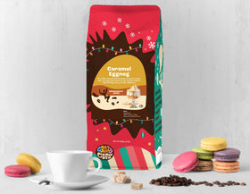 Crazy Cups White Christmas bag – crisp holiday notes for comforting mornings.