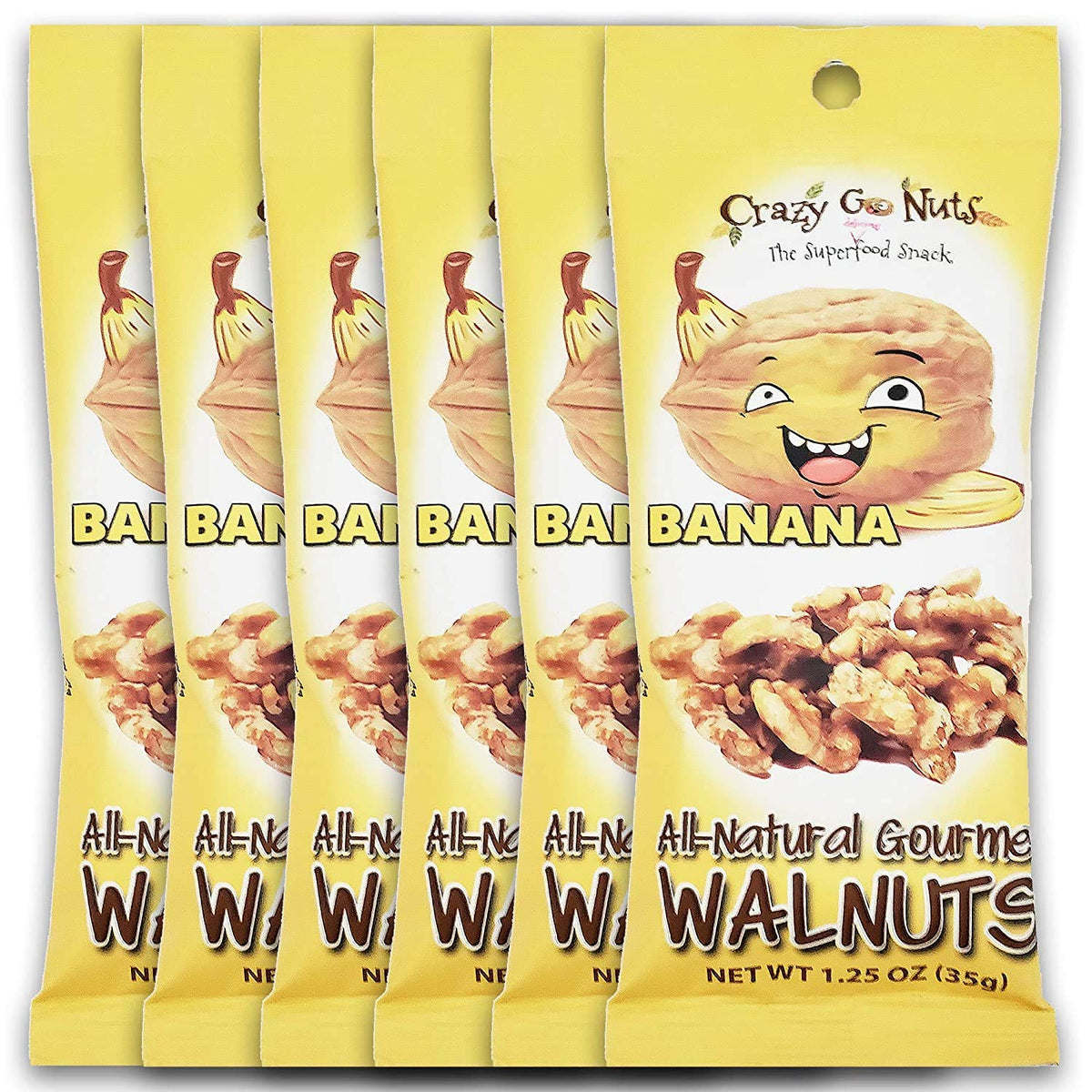 CrazyGoNuts banana walnuts glazed—sweet snack with natural banana coating.
