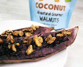 CrazyGoNuts coconut sugar dust glaze on walnuts for subtle sweetness