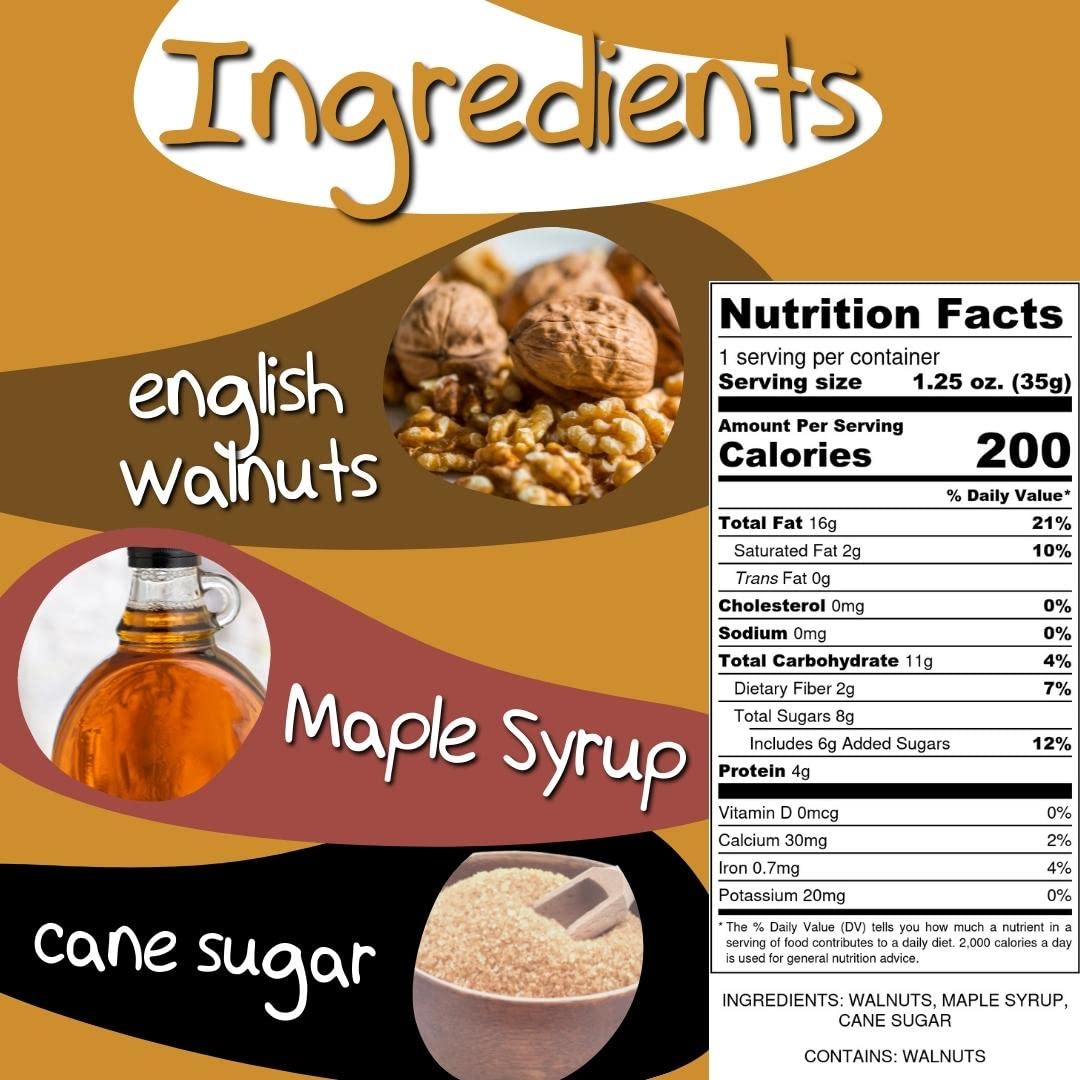 CrazyGoNuts maple walnuts glazed close-up showing glaze and texture