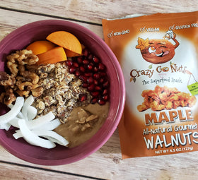 CrazyGoNuts Maple Walnuts glazed ingredients panel highlights simple components
