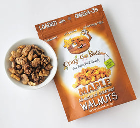 CrazyGoNuts Maple Walnuts glazed morning snack with satisfying crunch