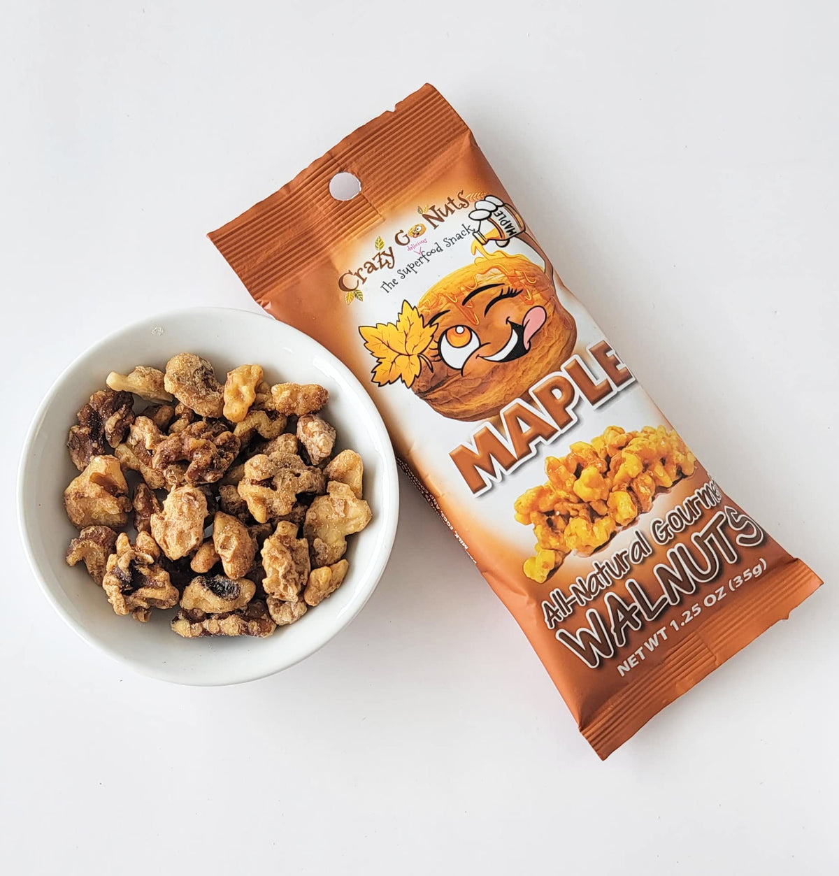 CrazyGoNuts 6-pack packaging promoting convenient snack