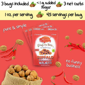 CrazyGoNuts buffalo walnuts for spicy, crave-worthy bites.