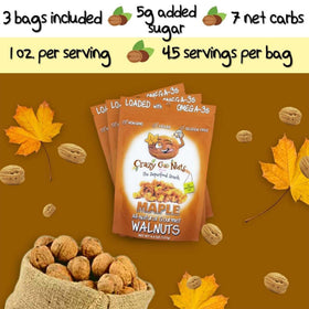 CrazyGoNuts Banana Glaze Walnuts—fiber-rich snack for quick energy.