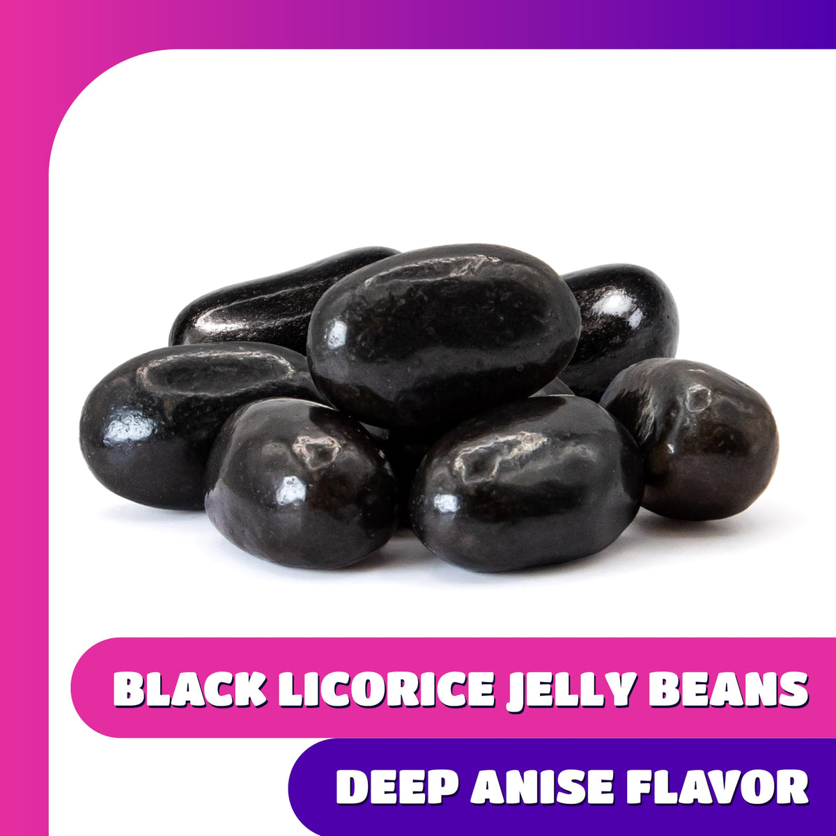 CrazyOutlet bulk pack of black licorice jelly beans for families and events.