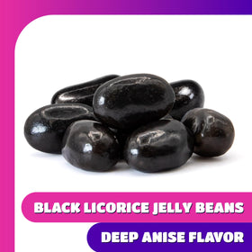 CrazyOutlet bulk pack of black licorice jelly beans for families and events.