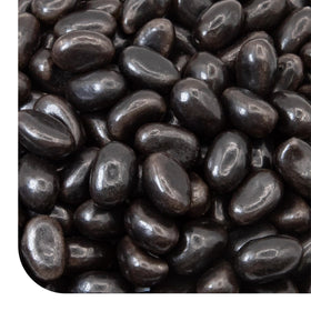 CrazyOutlet black licorice jelly beans with glossy shell for bold flavor, ideal in candy bowls.