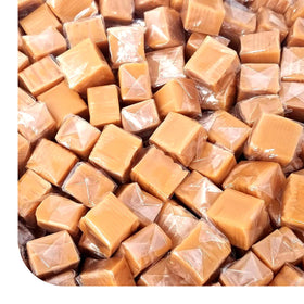 CRAZYOUTLET caramel candy 4lb bag showcasing bulk packaging for gatherings and snacking
