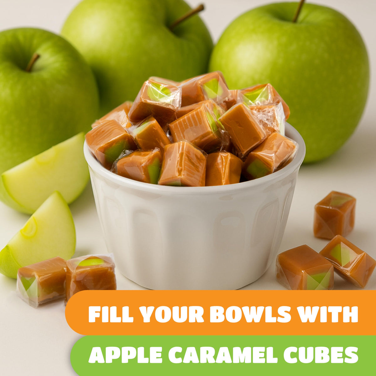 CrazyOutlet Caramel Cubes individually wrapped for easy gifting.