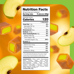 CrazyOutlet Caramel Cubes green apple filling, snack-ready and shareable.