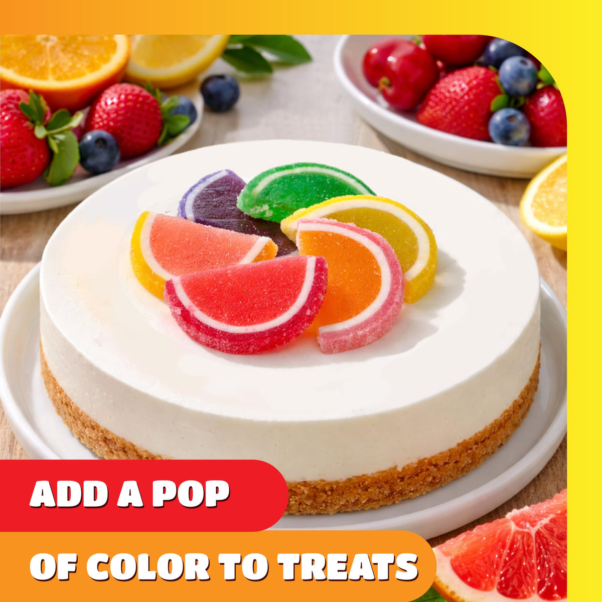 CRAZYOUTLET Fruit Slices ideal for candy buffets and dessert tables.