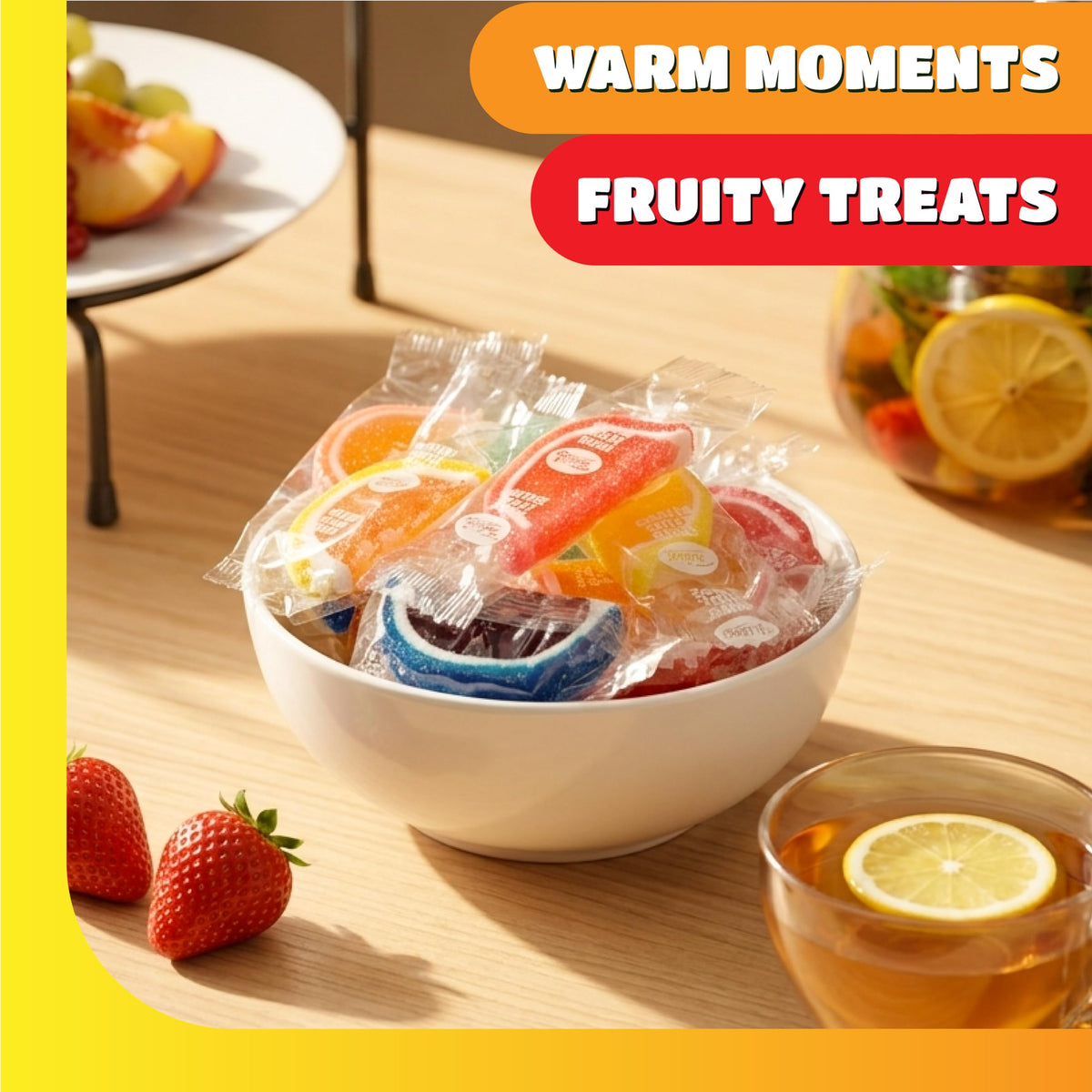 CRAZYOUTLET Fruit Slices gelatin-free option supports inclusive celebrations.