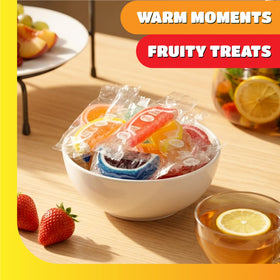 CRAZYOUTLET Fruit Slices gelatin-free option supports inclusive celebrations.