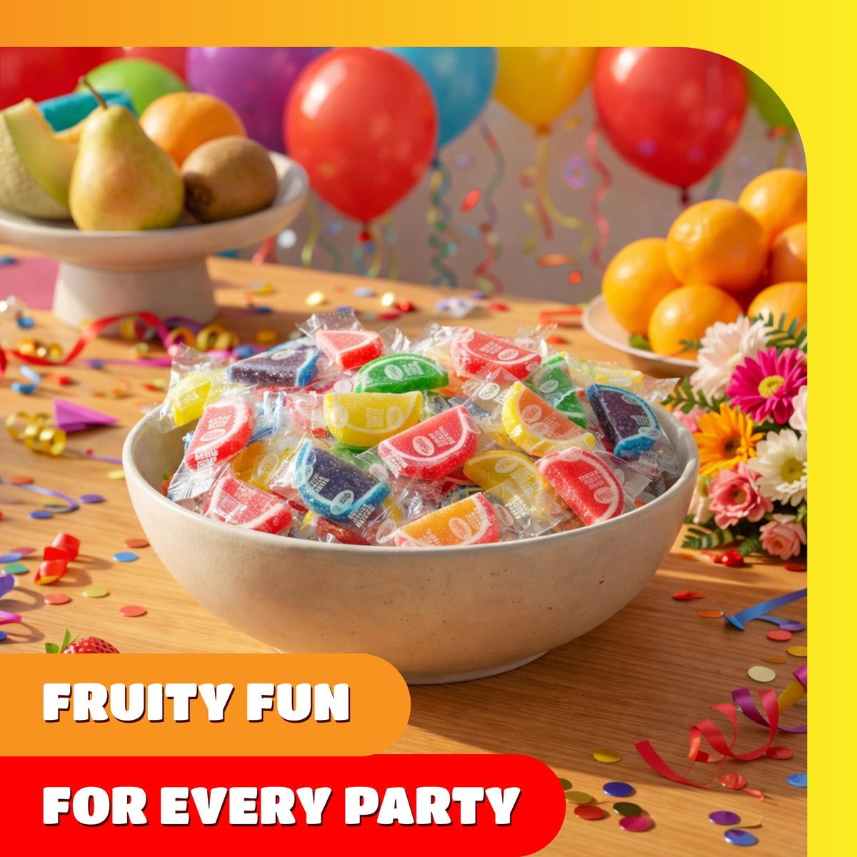 CRAZYOUTLET Fruit Slices individually wrapped for convenient serving.