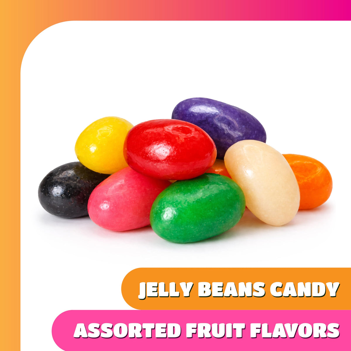 CRAZYOUTLET Jelly Beans assorted fruit flavors, appealing for kids and adults alike.