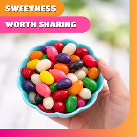 CRAZYOUTLET Jelly Beans Licorice Flavor, adds contrast to candy bowls and party spreads.