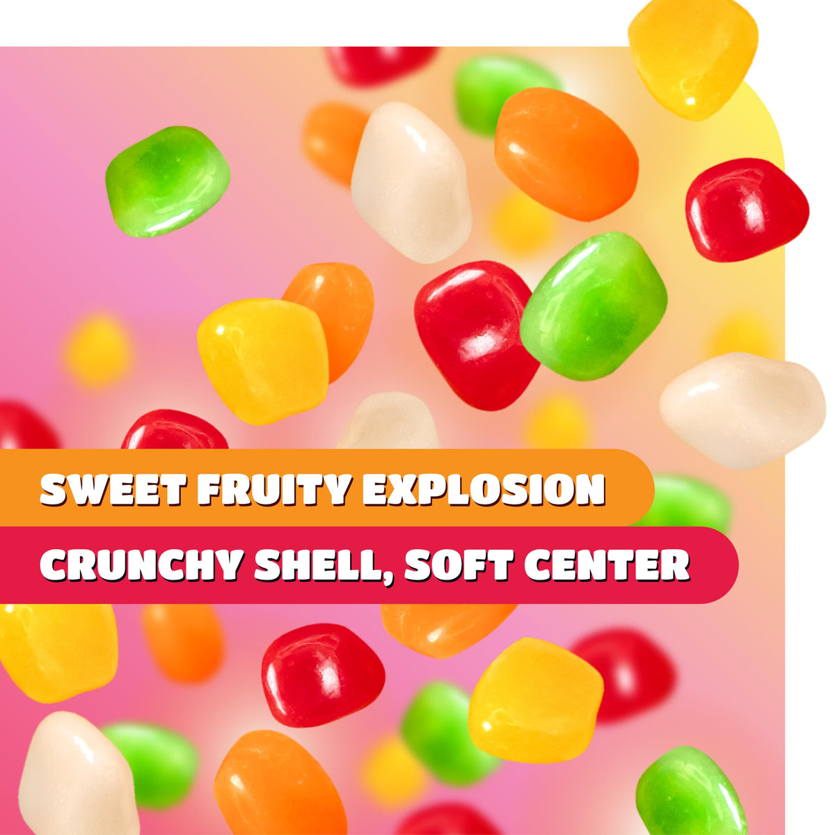 CRAZYOUTLET Jelly Beans Orange flavor, bright citrus color for dessert tables.