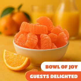 CRAZYOUTLET orange slices sugar-dusted candy boosts dessert toppers.